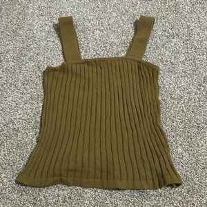 madewell army green tank top